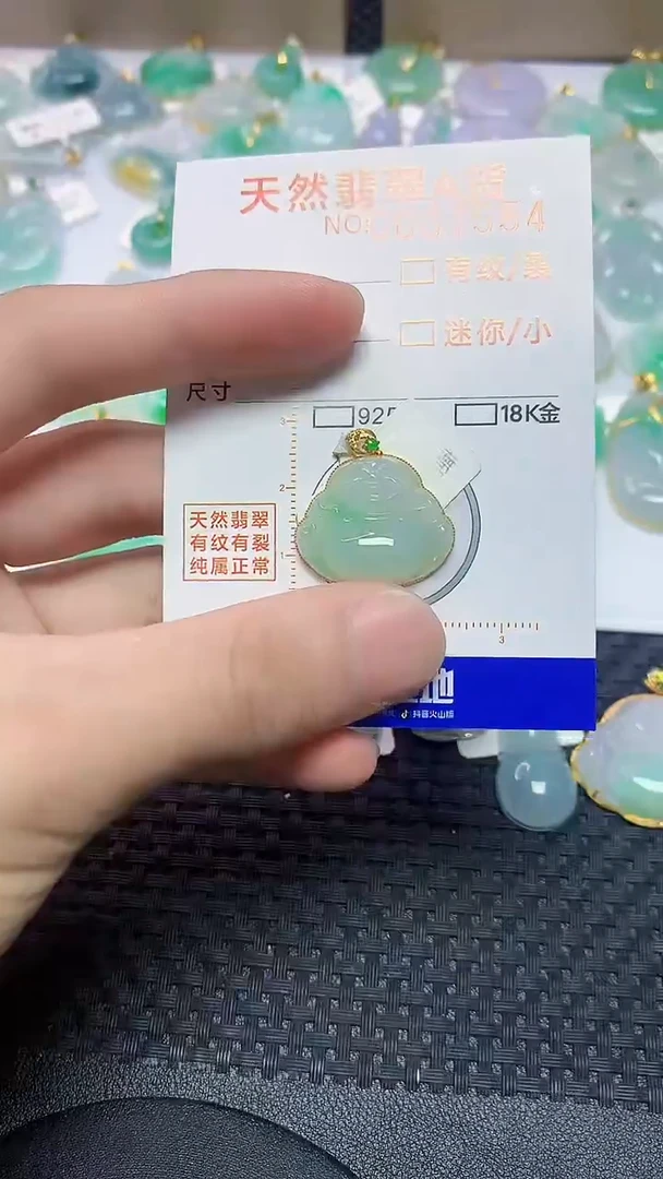 翡翠18K金镶嵌颈饰6786786764