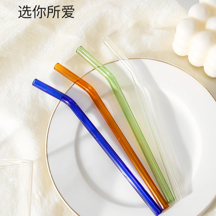 玻璃吸管耐热防口红珍珠奶茶透明成人孕产妇环保非一次性大吸管