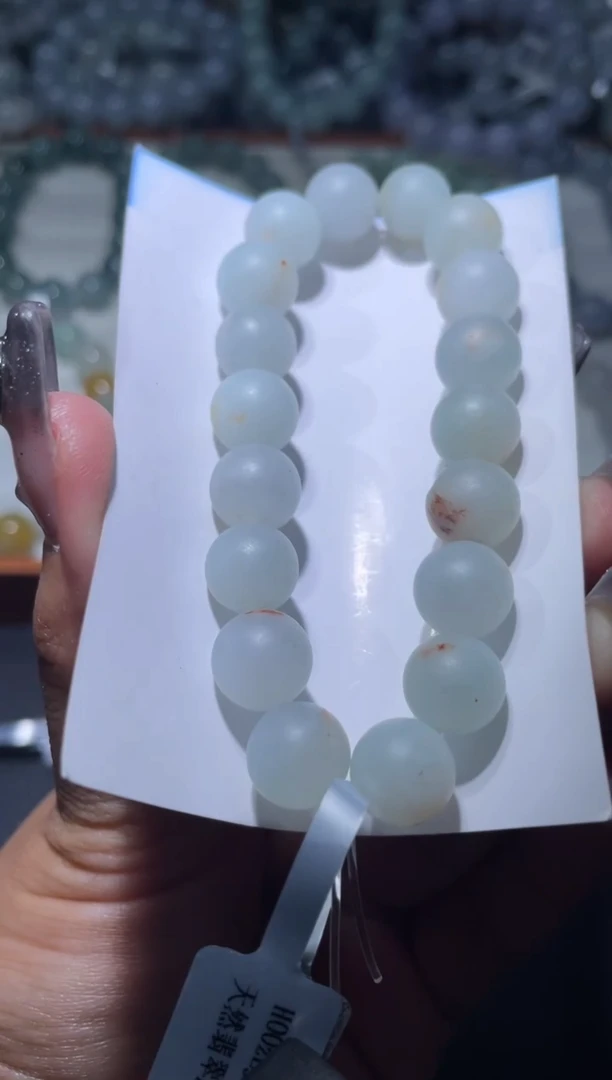 定制翡翠未镶嵌天然缅甸A货翡翠手串25