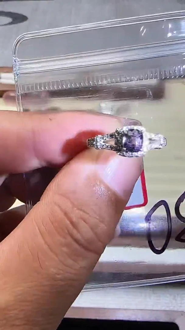 银S925镶嵌戒指尖晶石正价399天然宝石 抹谷之星 女士戒子 08