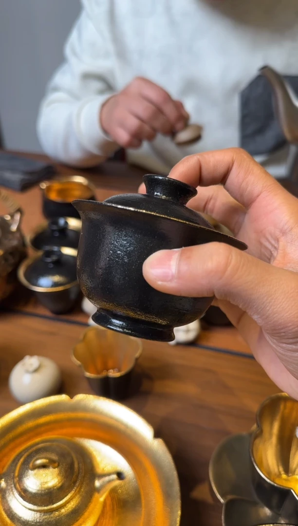 预售 霖松堂 赤金 盖碗
