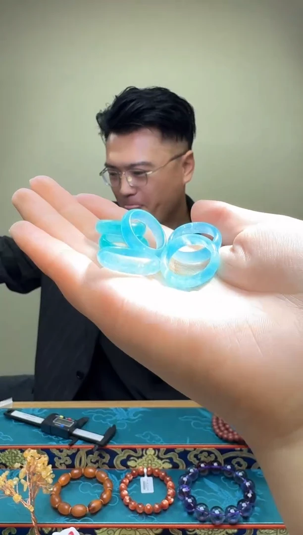 未镶嵌戒圈天河石多样性发一件191