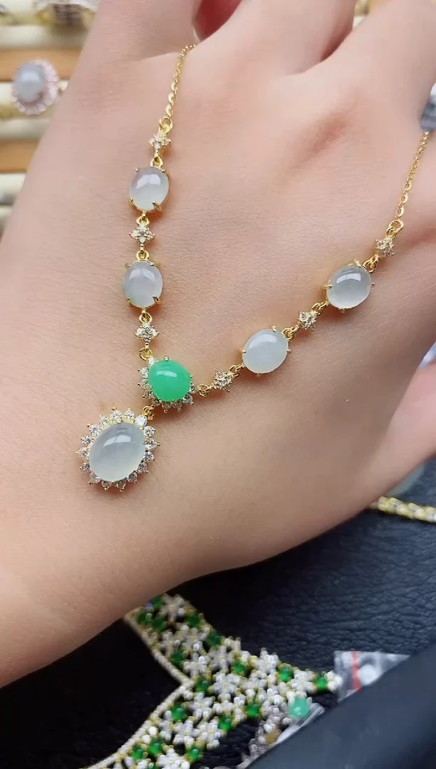 银S925镶嵌戒指翡翠1