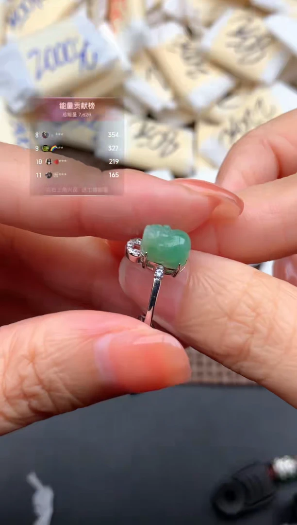 银S925镶嵌挂件翡翠一