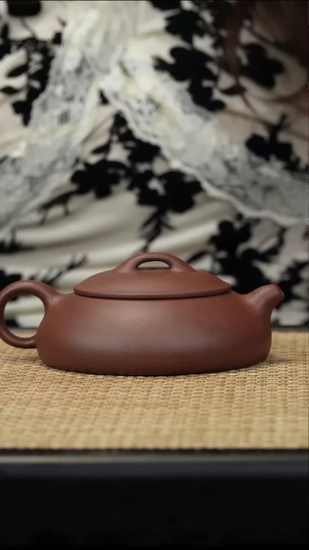 紫砂茶壶朱泥无尘160cc