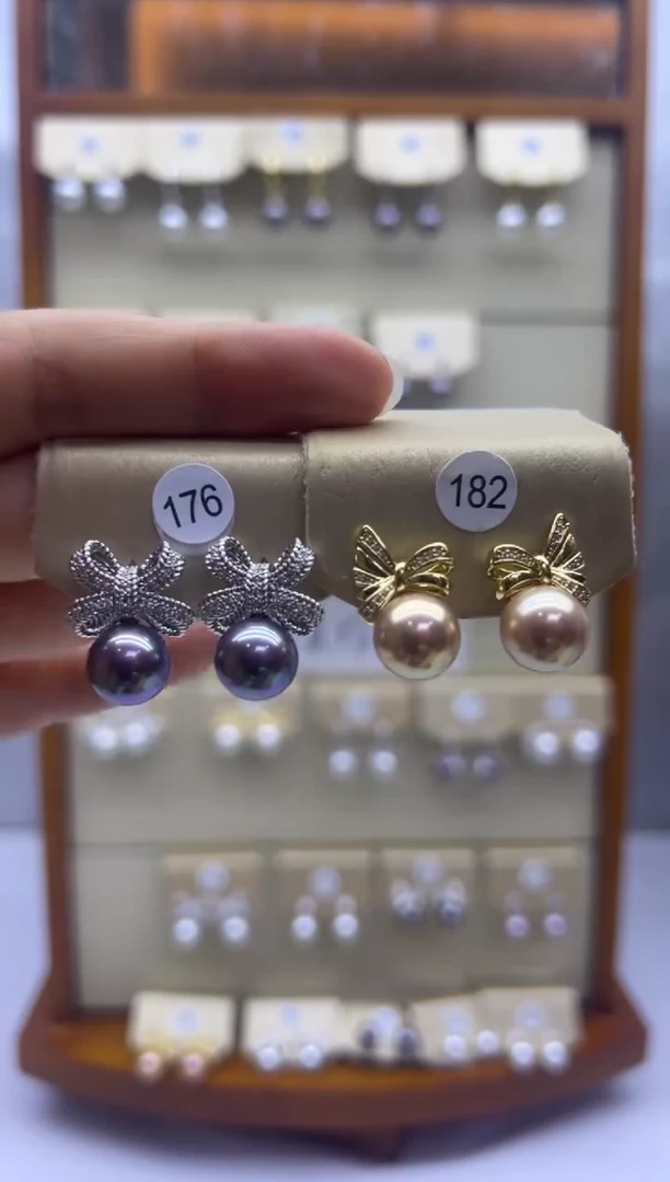 未镶嵌耳饰淡水珍珠176+182