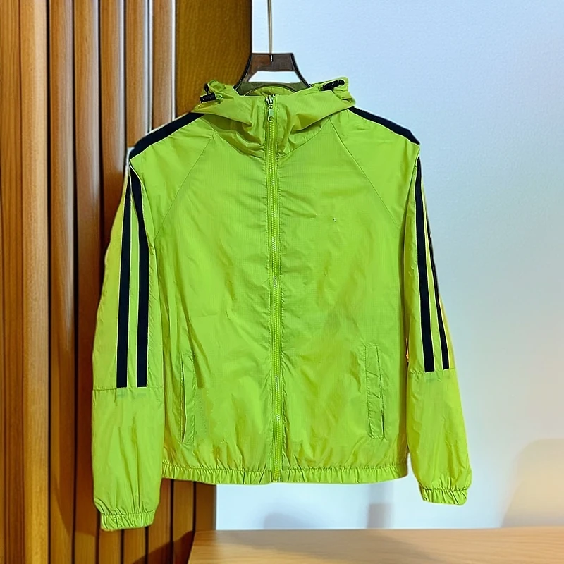 8197春夏新款连帽速干薄料休闲刺绣百搭上衣夹克外套