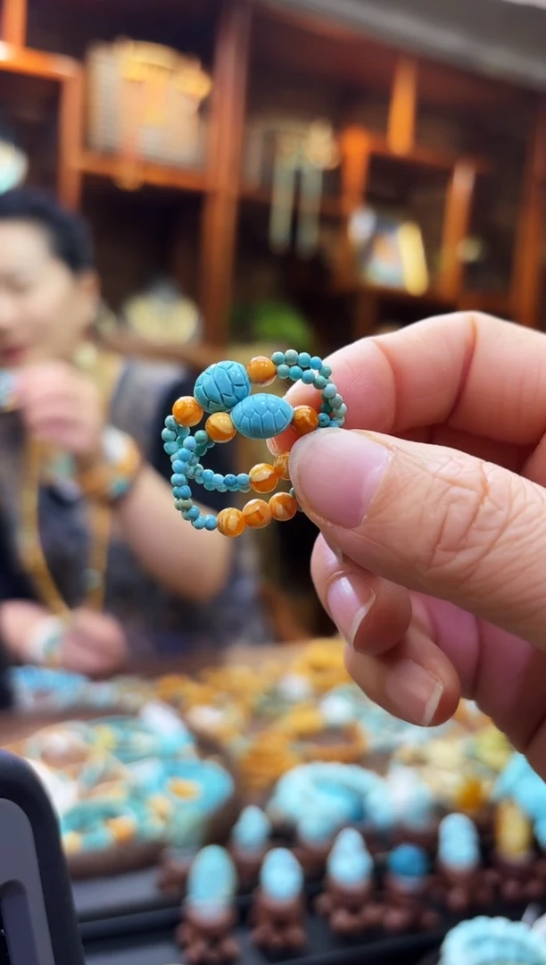 【闪购商品】琥珀戒指未镶嵌戒指多样发其一