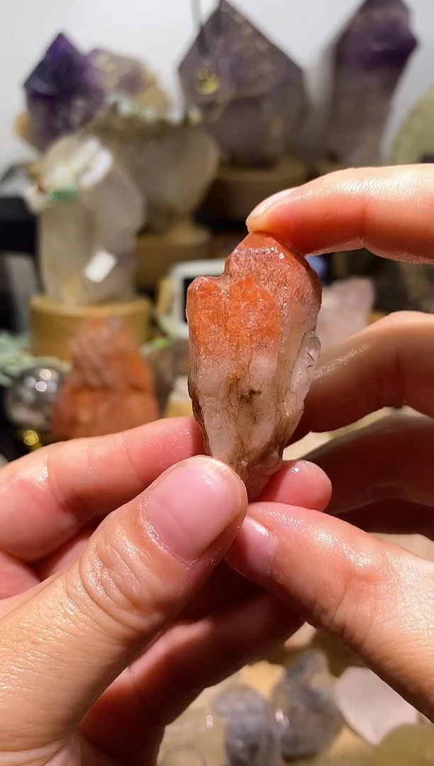 水晶珠宝半成品未镶嵌30号加拿大红皮水晶