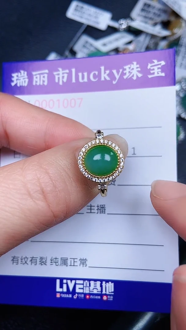 颈饰银S925镶嵌翡翠1007