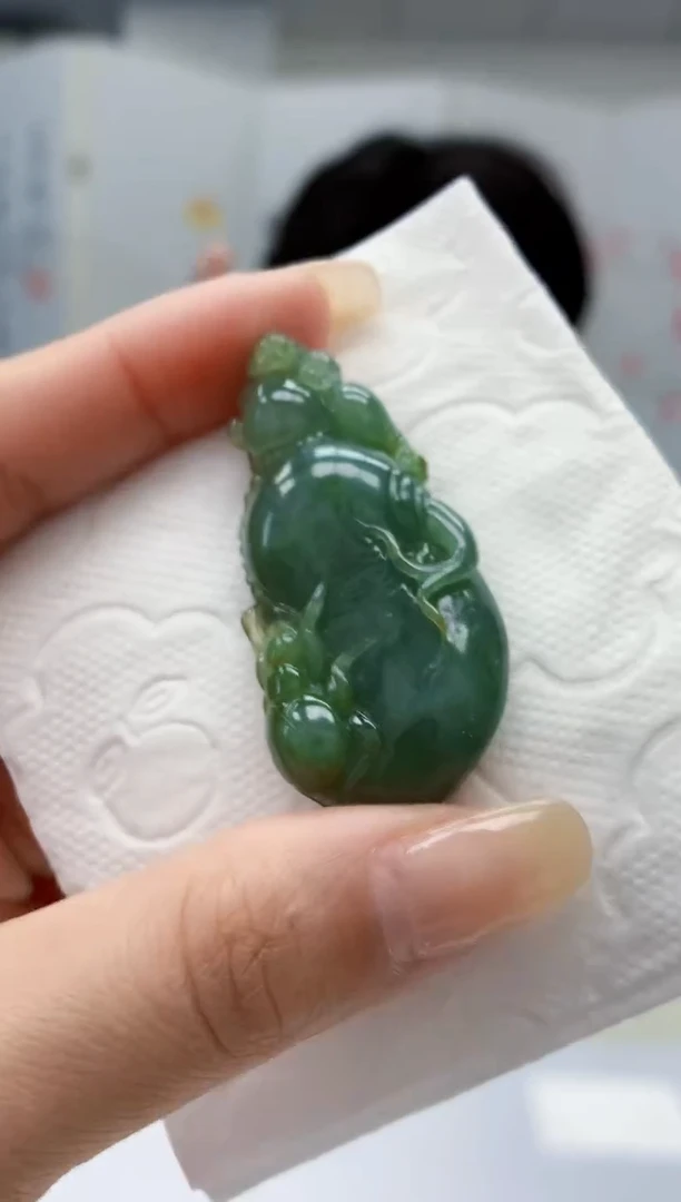 【闪购商品】定制翡翠未镶嵌5145lr-毛货挂件98
