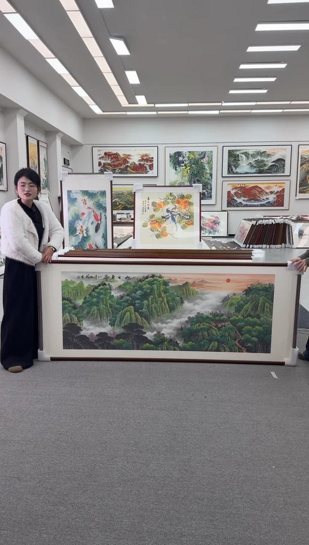 国画手绘   236*90   旭日东升