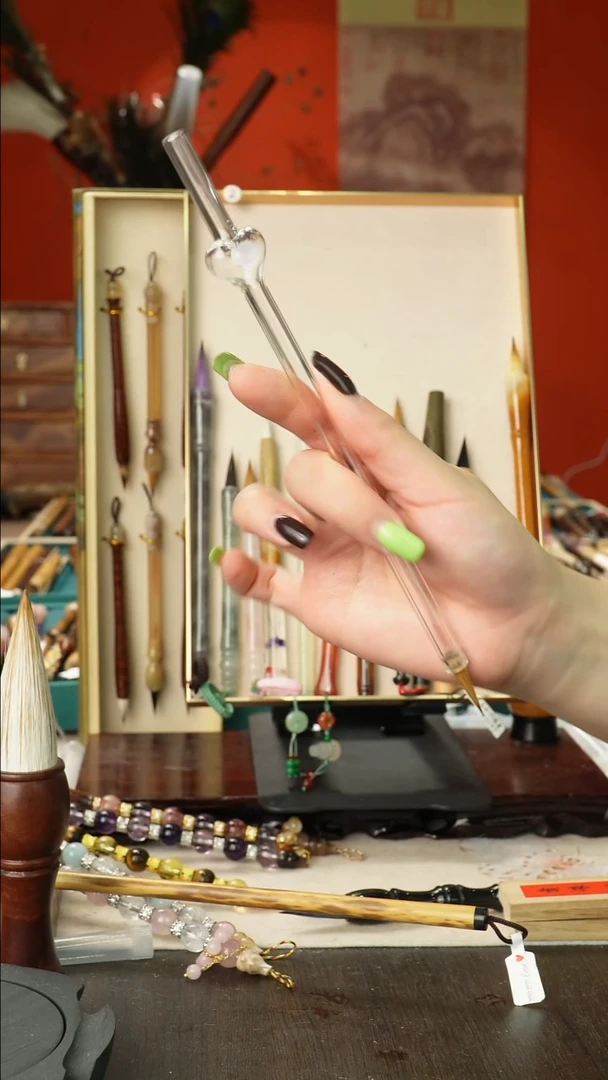 孤品高货毛笔链接 清水试笔 蘸墨不退