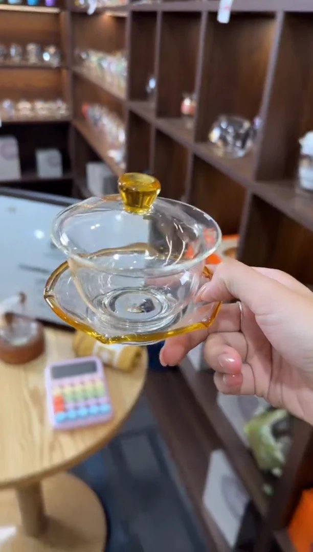 禾器 沁莲盖碗浅黄色