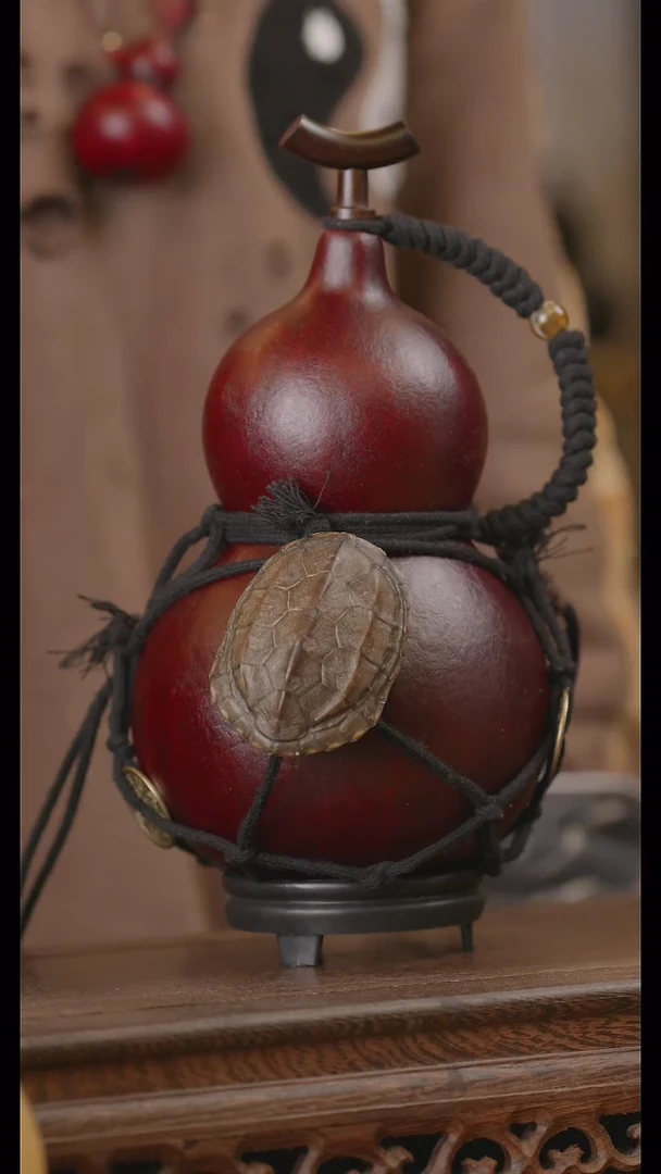 【闪购商品】261号精品天然大漆工艺防渗内胆酒葫芦~