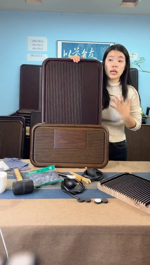 云海红色款式茶盘70*40*4