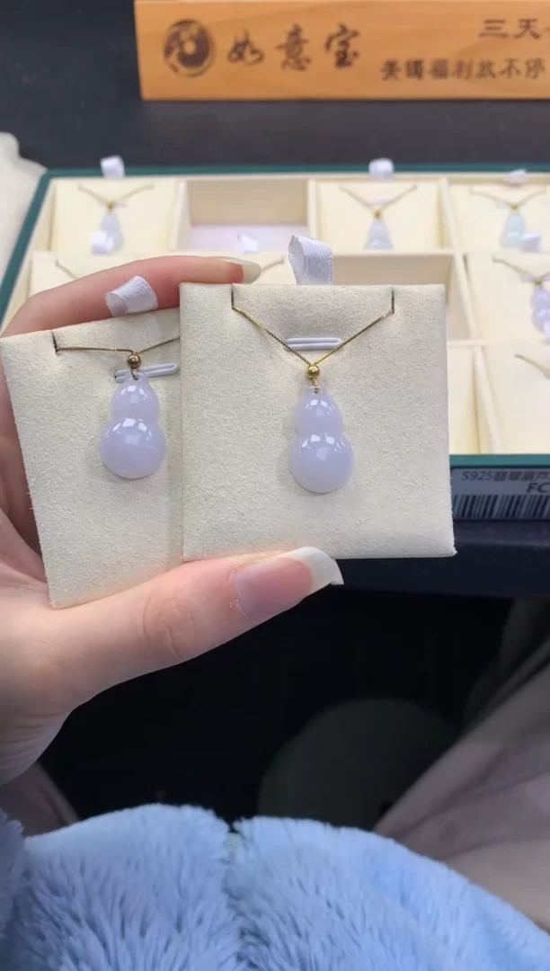 【闪购商品】翡翠项链银S925镶嵌FC316葫芦项链多样性发其一