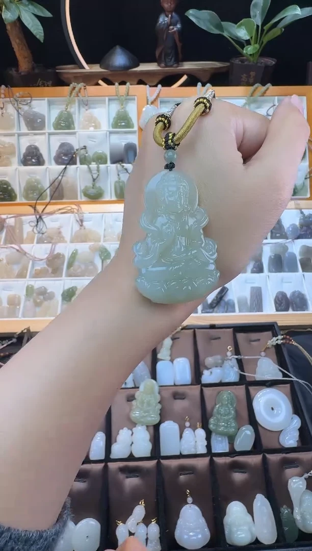 【闪购商品】和田玉颈饰未镶嵌50飘带观音