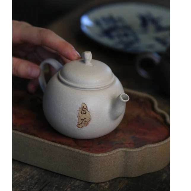 自在150ml  原矿无添加白泥紫砂壶 自用送礼 大北造器 宜兴紫砂