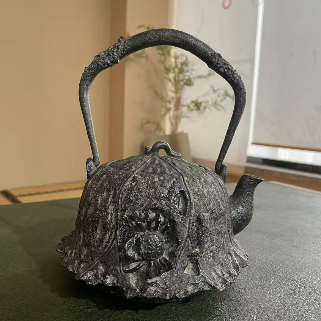 砂铁岩蟹铁壶 1100CC容量裙边铁器