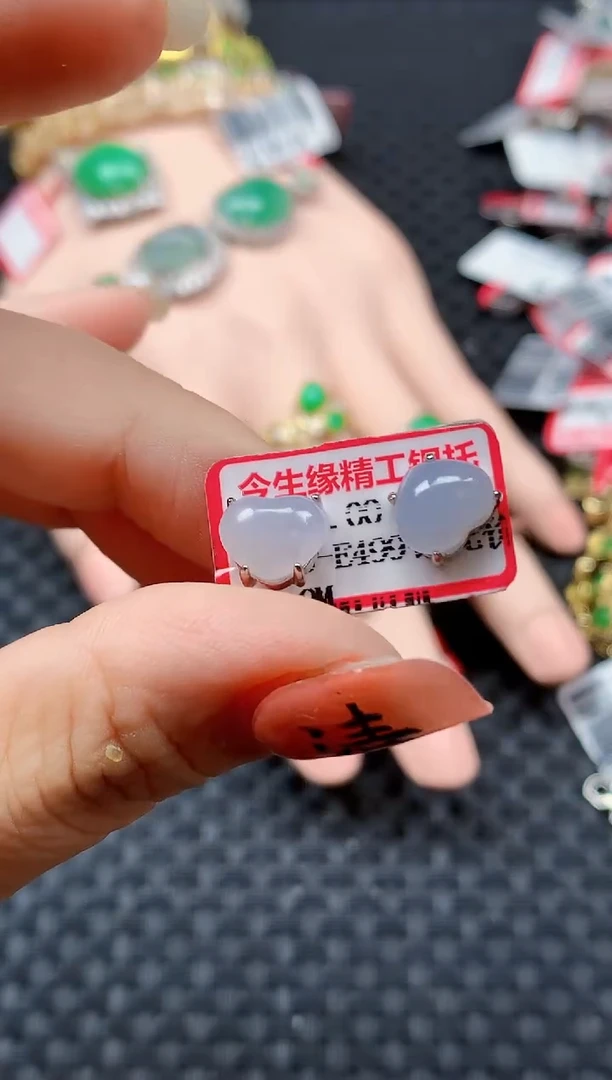 银S925镶嵌戒指翡翠天然A货缅甸翡翠