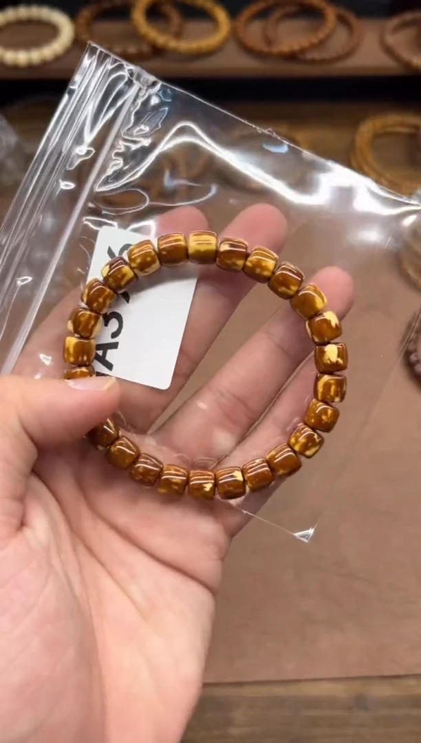 手串紫金鼠A396 西瓜皮8*8实心精工直切