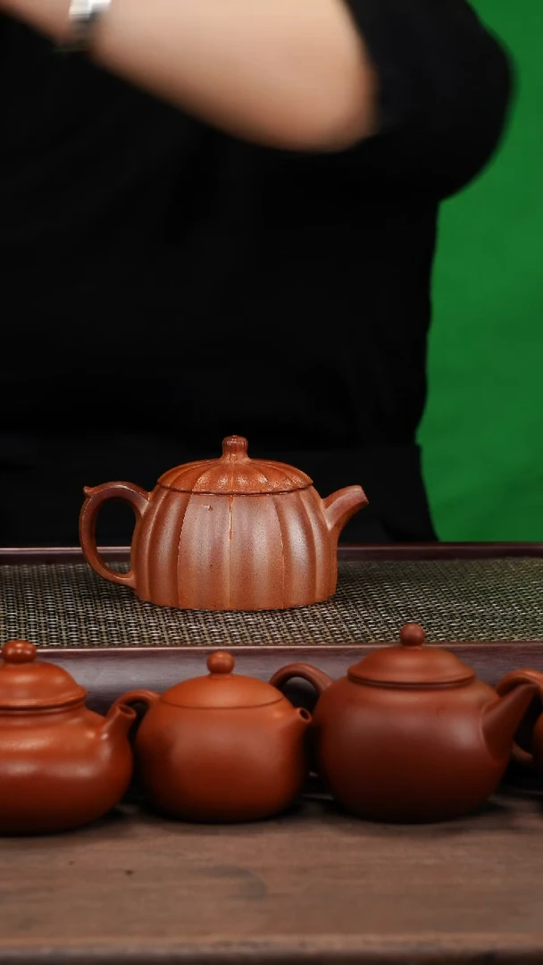 【闪购商品】紫砂茶壶柴烧筋纹秦权壶