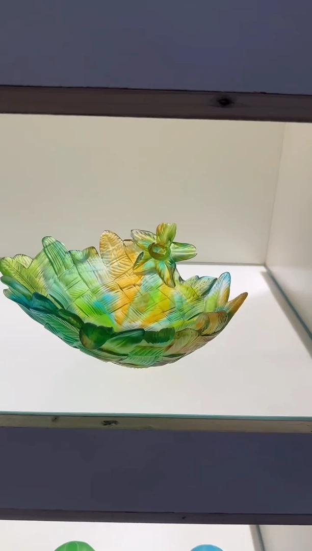 手工艺品琉璃李***G剑兰果盘