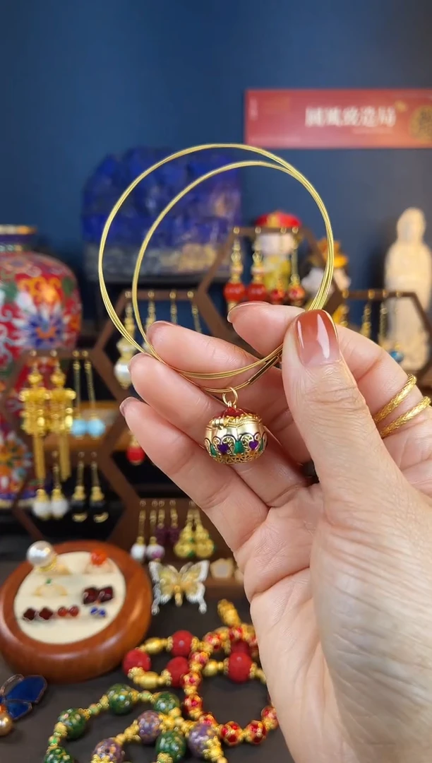 【闪购商品】柿柿如意珐琅吊坠