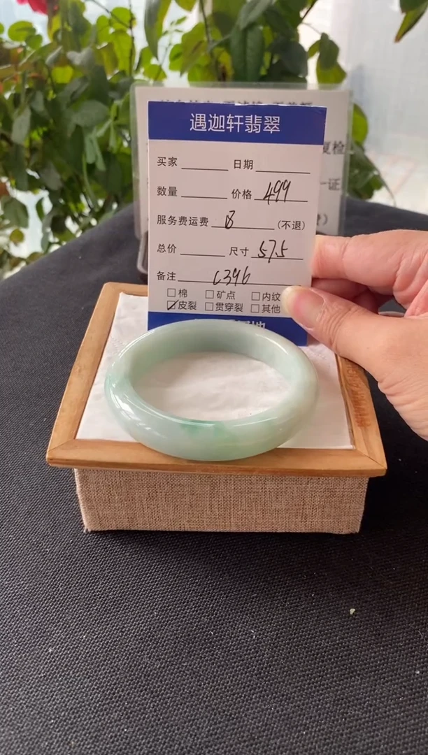 未镶嵌手镯翡翠57.5圈口 C396编码