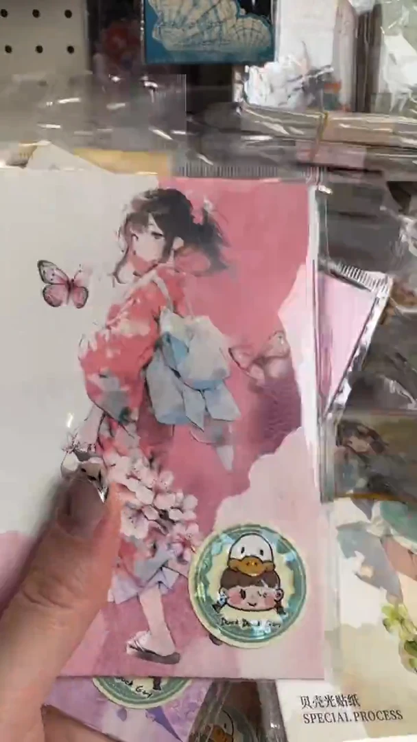 樱色少女贴纸 随机3款