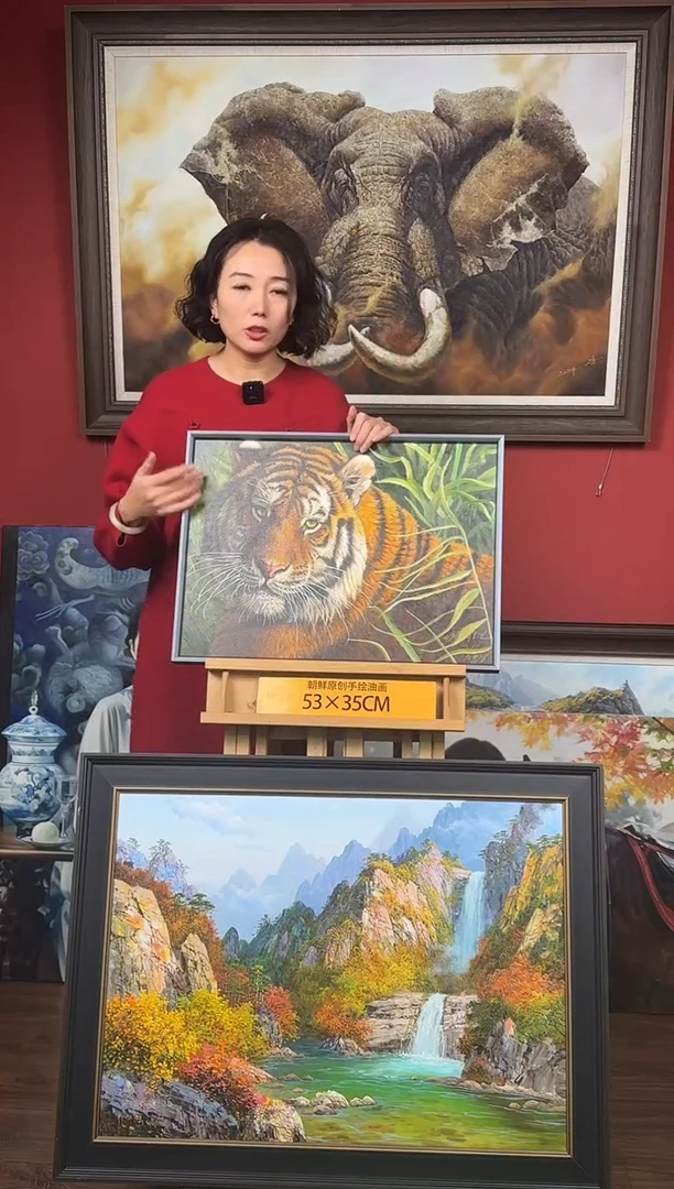 油画【号】约53*35cm丨朝鲜原创纯手绘孤品油画丨顺丰包邮