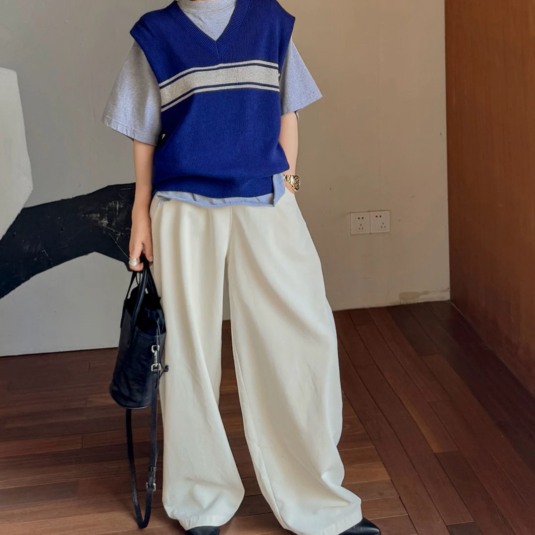 ANNAMOOER设计师品牌休闲款弯刀裤AM74K08