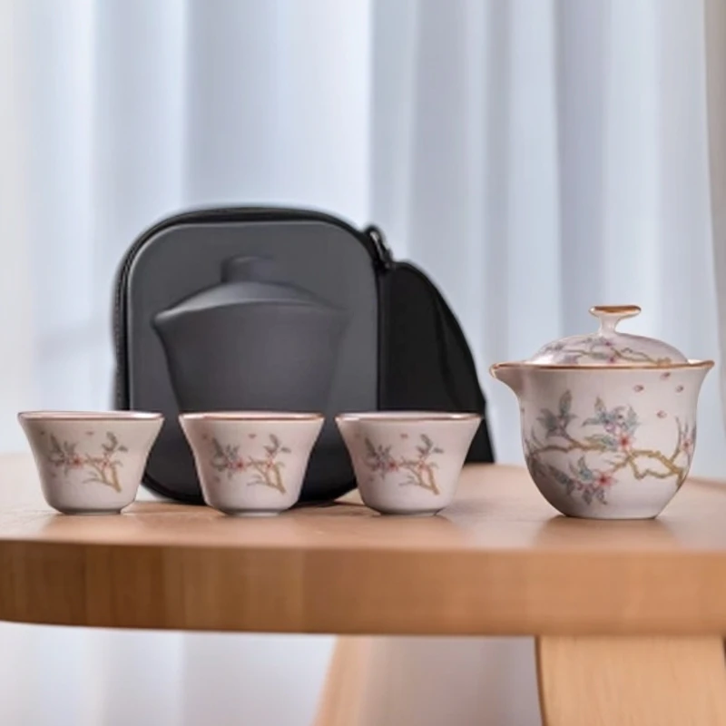 粉汝KK0234桃花一壶三杯旅行快客