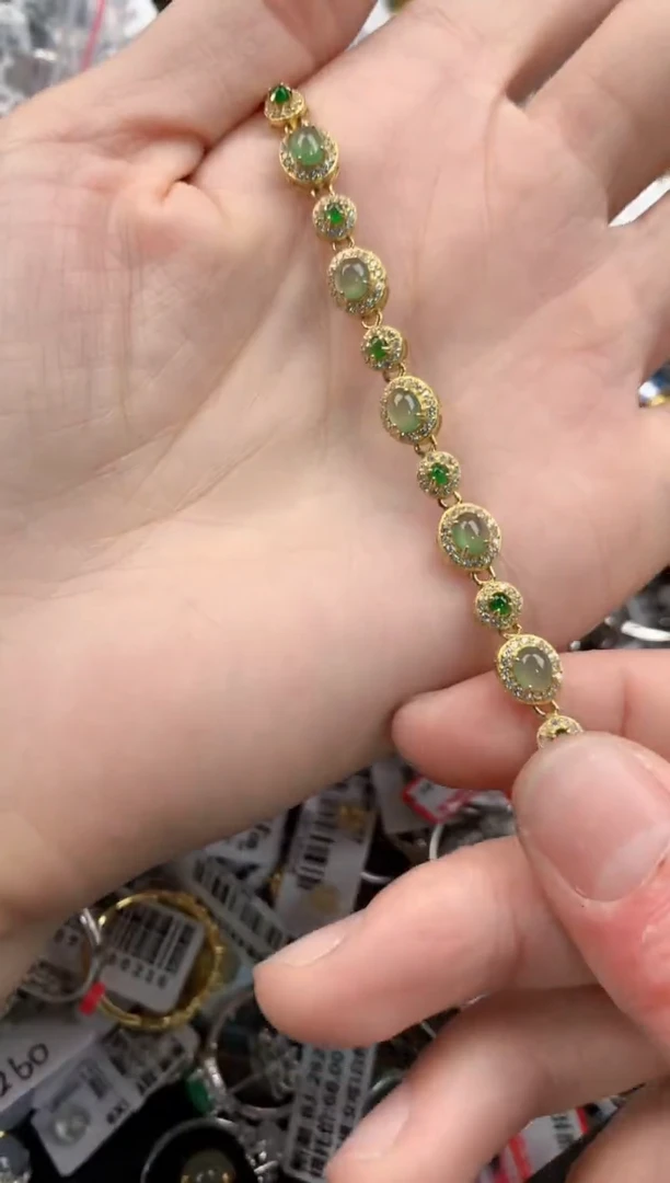 银S925镶嵌戒指翡翠333---10