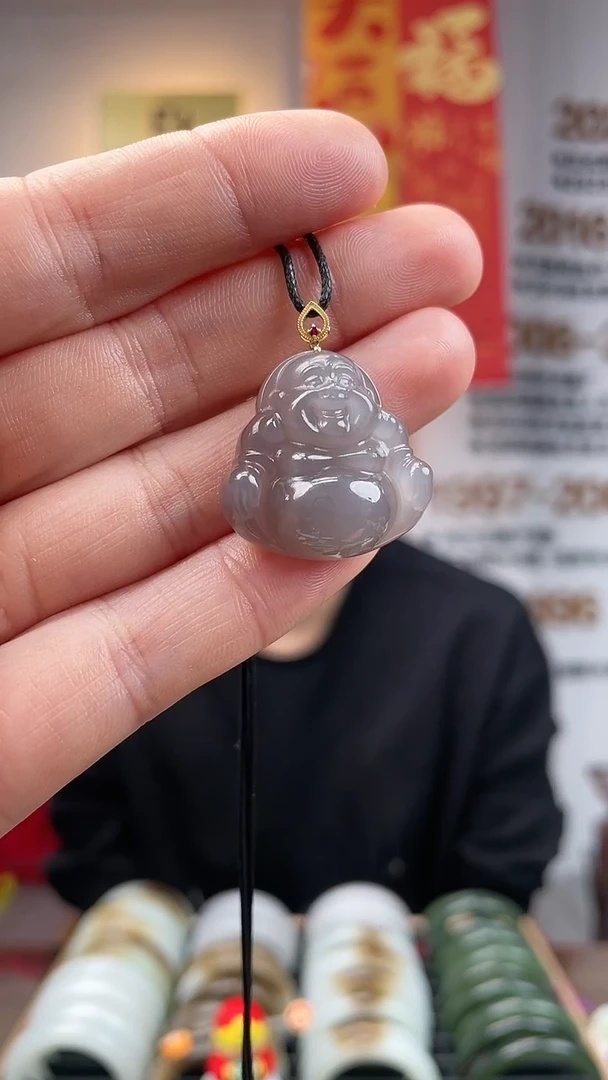 【闪购商品】和田玉颈饰未镶嵌烟紫佛公吊坠多样性发一件