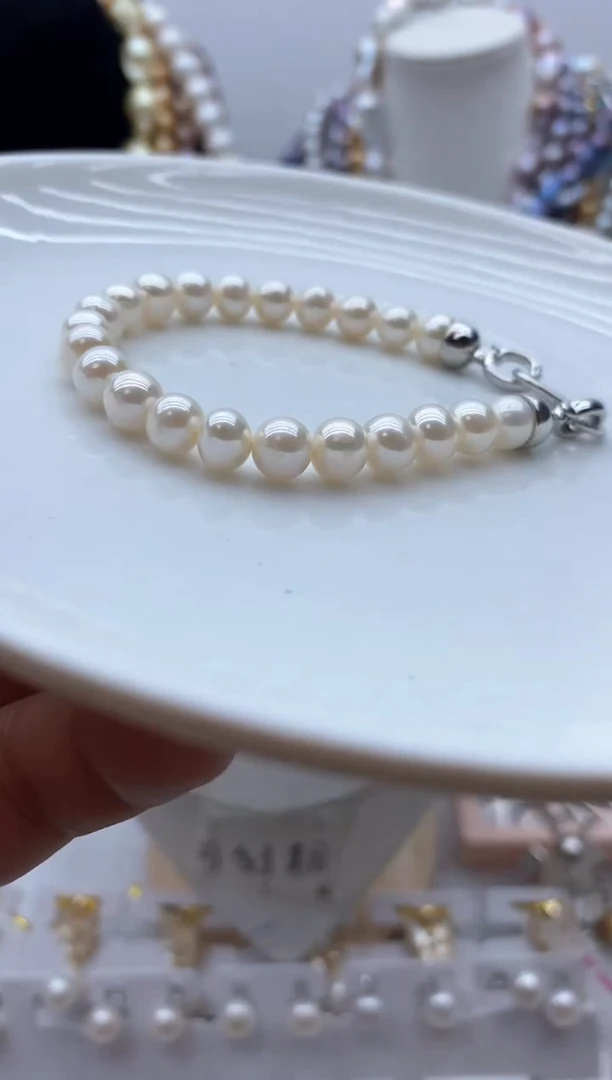 【闪购商品】淡水珍珠颈饰钛钢16