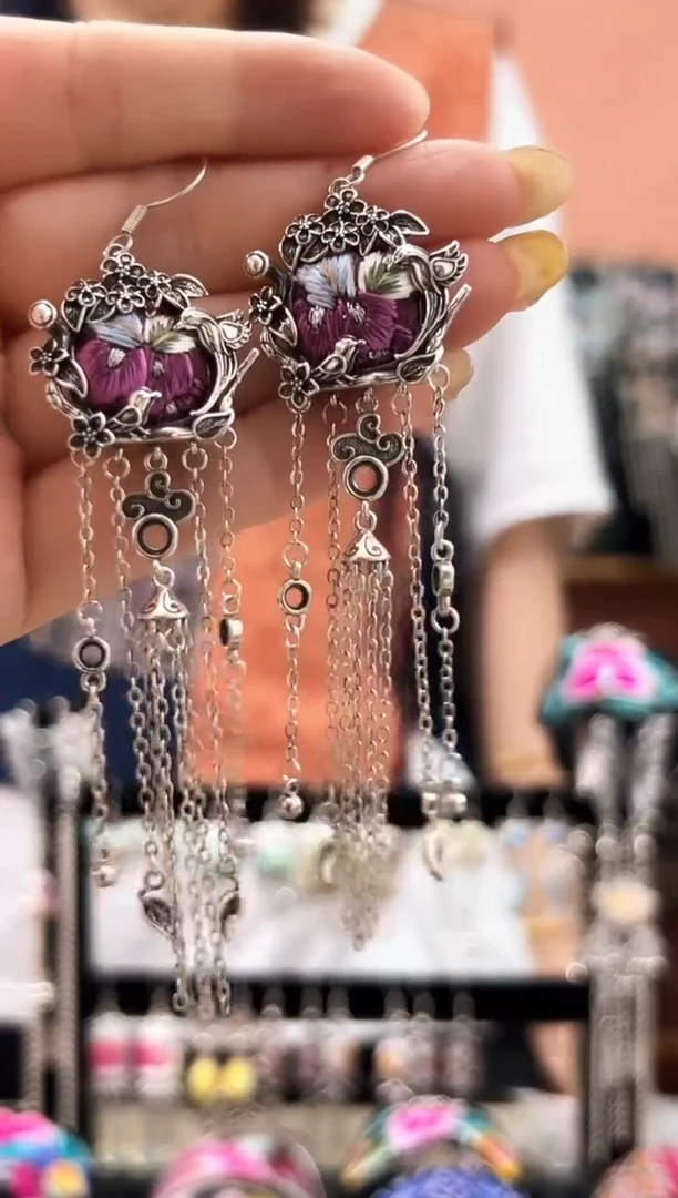 织绣夏*瞳艺枝独绣老绣饰品114