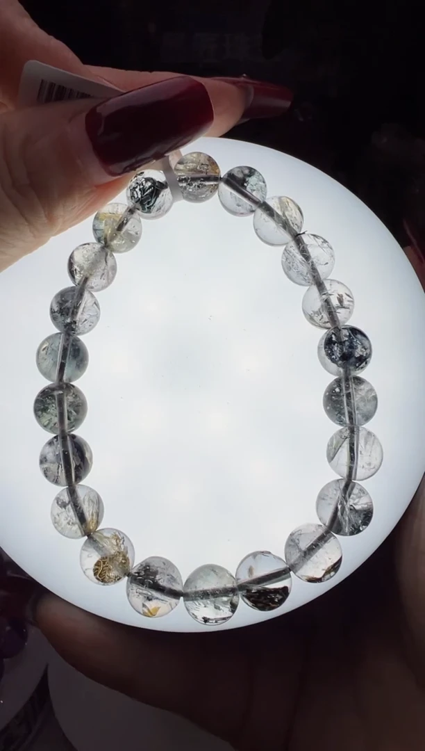 【闪购商品】水晶手串未镶嵌闪灵钻手串9-10m M20048