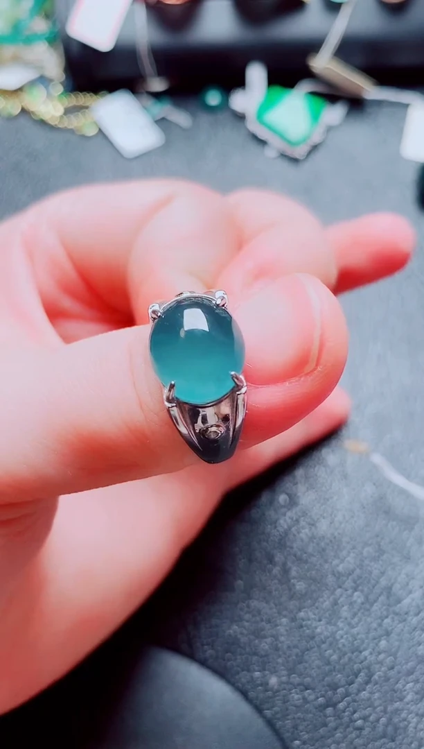 银S925镶嵌戒指翡翠1111