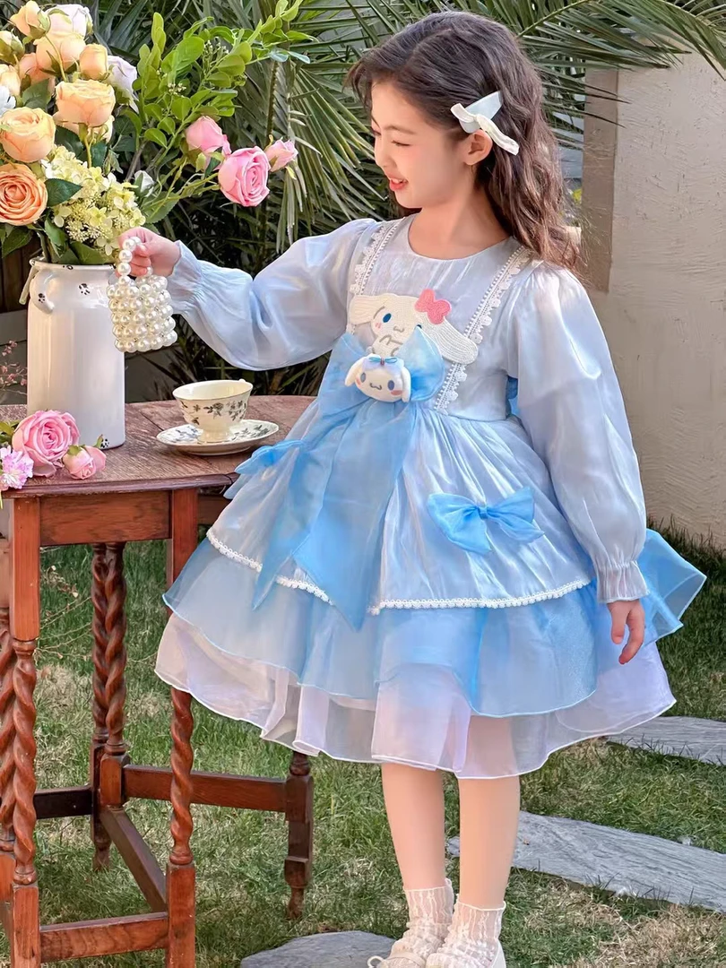 2025女童春季新款大耳狗连衣裙儿童春秋款洛丽塔长袖女孩公主裙子