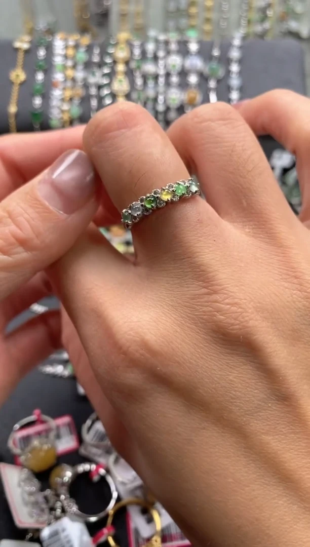 【闪购商品】翡翠戒指银S925镶嵌11111--1