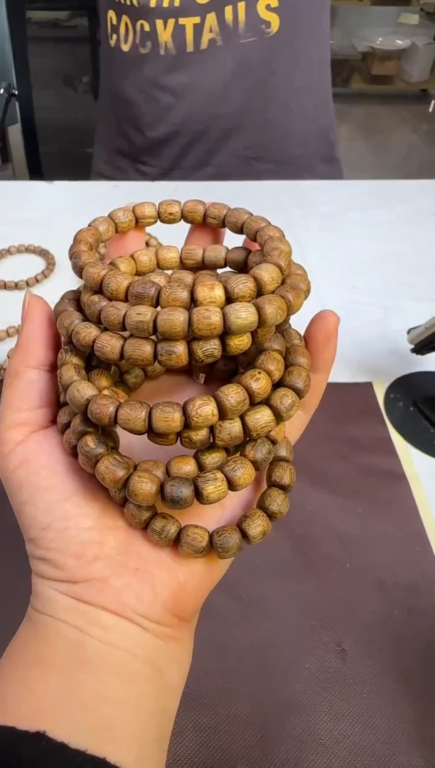 手串沉香99沉金丝油国香沉香苹果珠单圈8mm多样性发1