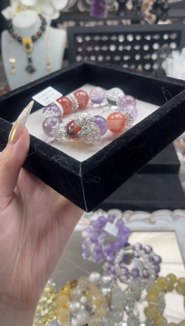 【闪购商品】烟晶手链银S925镶嵌天然水晶 多样性发货