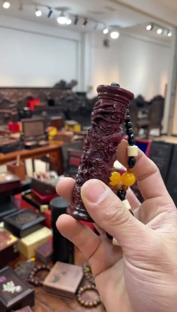 【闪购商品】木盘龙柱手把件啊啊啊