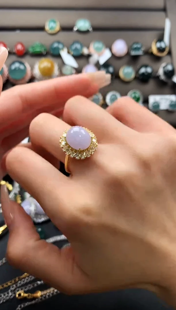 【闪购商品】翡翠戒指银S925镶嵌37485465