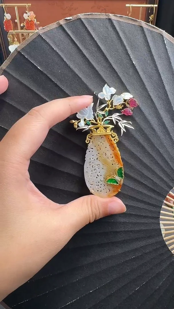 银S925镶嵌颈饰玛瑙/玉髓吊坠