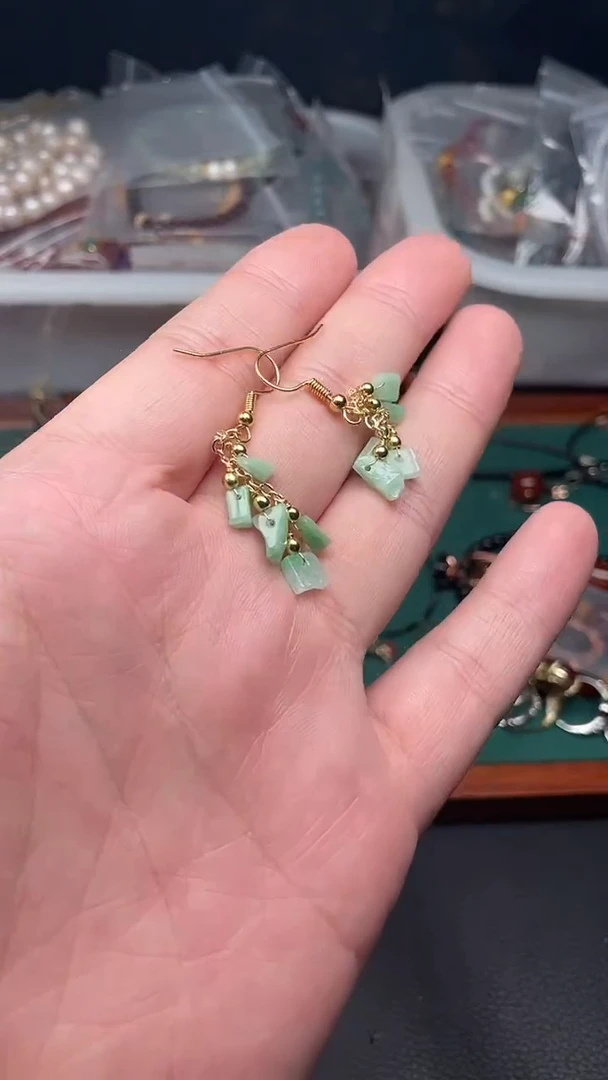 翡翠未镶嵌耳饰多样性发货拍一发一