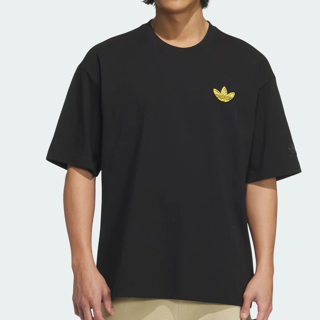 adidas/阿迪达斯三叶草大logo男子经典纯棉时尚圆领短袖T恤KE5794