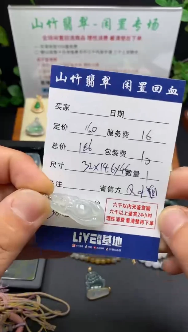 颈饰18K金镶嵌翡翠3002087